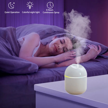 AromaMist LED night light glow