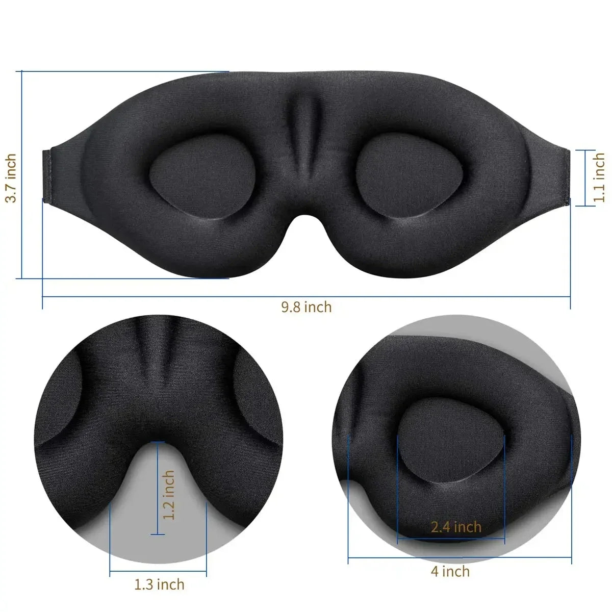 DreamWeight sleep mask dimensions and measurements