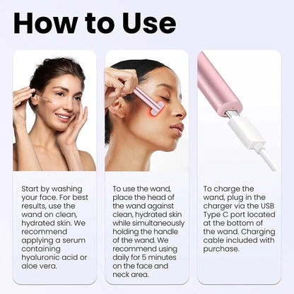 GlowWave — Red Light Therapy Facial Wand
