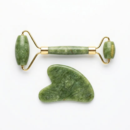 GlowRitual jade roller and gua sha set