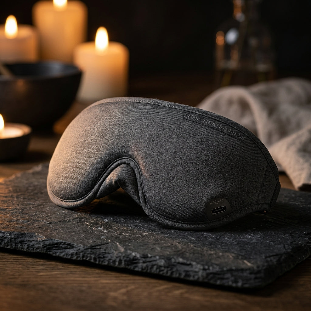 RestoreEyes heated eye mask in grey
