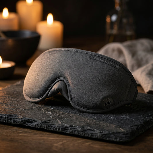 RestoreEyes heated eye mask in grey
